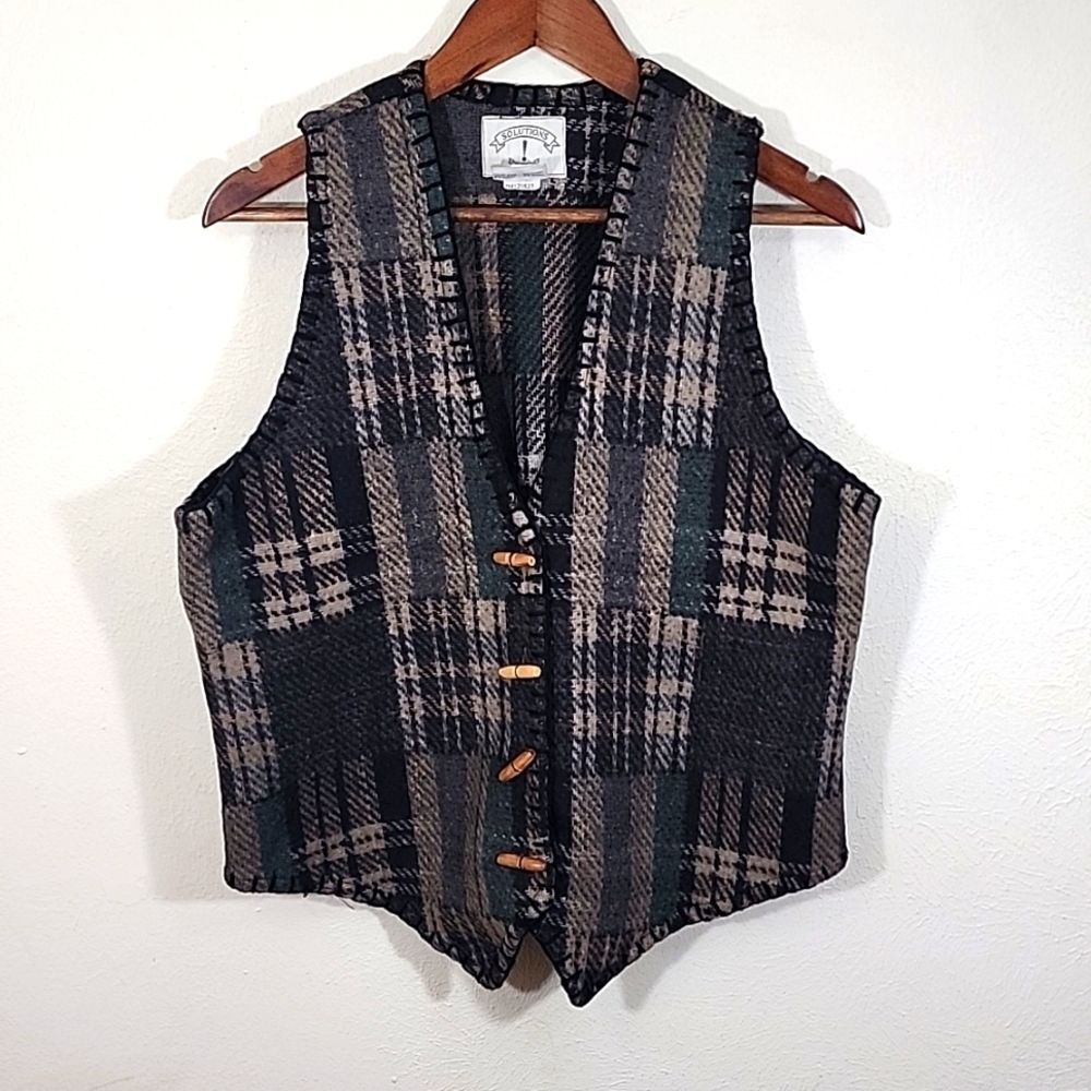 Vintage Solutions Original wool mix thick cowboy farm/barn outerwear warm vest S